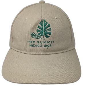 Avery Dennison Baseball Cap Beige One Size Summit Mexico 2025 Leaf Logo Hat